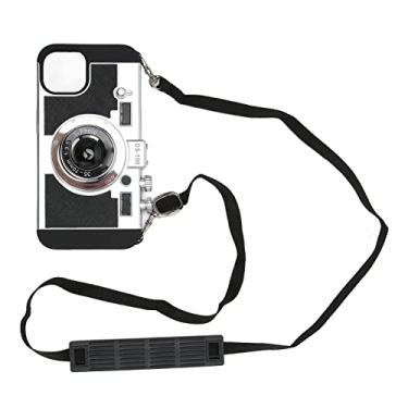 Imagem de RiToEasysports Concordo Telefônico Com tiras: Design Elegante de Câmera, Proteção Total, Fácil Uso para 13, Preto e Branco