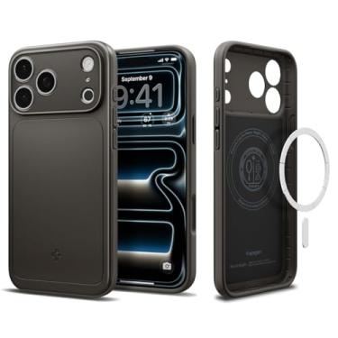 Imagem de Capa Spigen para iPhone 17 Pro, ajuste fino [MagFit] projetada para Apple iPhone 17 Pro - Gunmetal