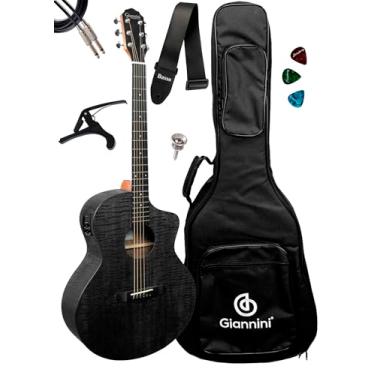 Imagem de Violão Aço Eletroacústico Giannini Gjm Com Bag + Ny01 (SBK)