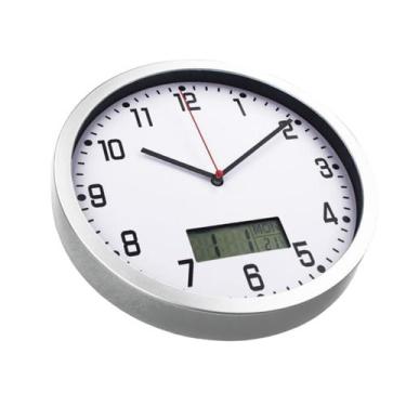 Imagem de Relógio de parede STOBAZA Vintage de 10 polegadas com umidade e termôm