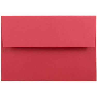Imagem de JAM PAPER Envelopes de convite coloridos A8 – 13 x 21 cm – Vermelho reciclado – atacado 500/caixa