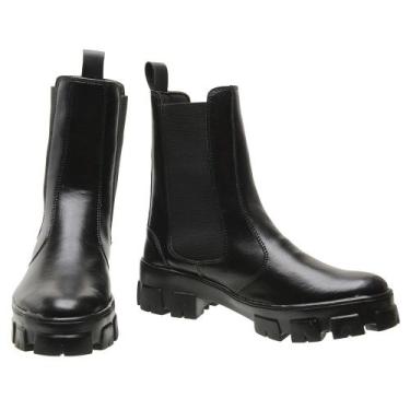 Imagem de Bota Coturno Cano Curto Tratorada Pires Shoes com Elástico Lateral e S