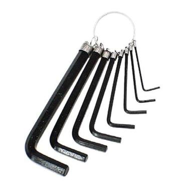 Imagem de Jogo Chaveiro Hexagonal 8 Peças Black Color -fertak