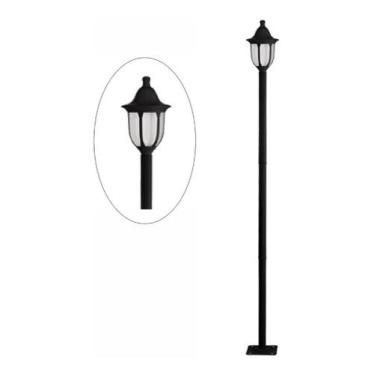 Imagem de Poste De Jardim Luminária 1,70m Colonial Preto Alumínio 434 - Click In