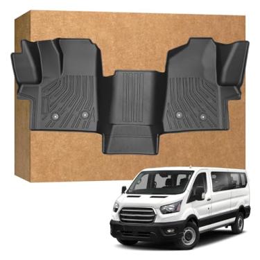 Imagem de Tapetes para Ford Transit 150/250/350/Connect 2022 2023 2024 (todos os modelos com pisos de vinil), TPE impermeável, antiderrapante, proteção para todos os climas, personalizado