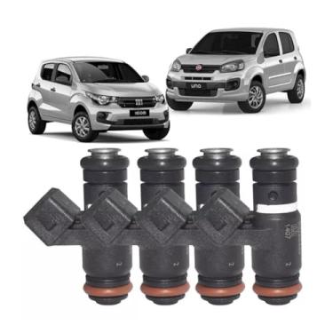 Imagem de Kit 4x Bico Injetor Mobi Argo Uno 3 Cilindro Ipe052