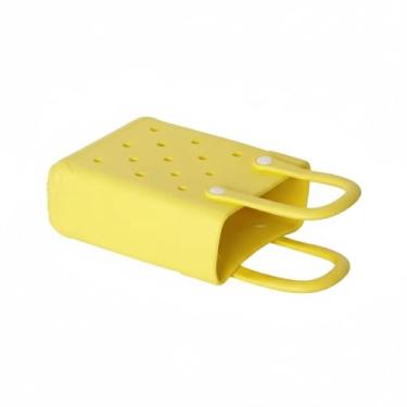 Imagem de Mini bolsa emborrachada ideal para praia, piscina, clubes ou dia a dia (amarela)