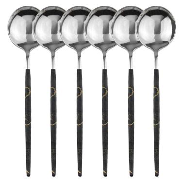 Imagem de Conjunto De Talheres Inox Slim 6 Colheres De Sobremesa