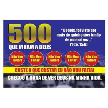 Imagem de Cartão 500 que viram a DEUS  100 UNID - no-brand