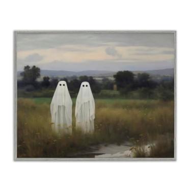 Imagem de Stupell Industries Ghost Duo in Field Black Framed Giclee Art, design by LSR Design Studio, 16 x 20