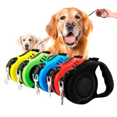 Imagem de Coleira Retrátil Pet, Guia Retrátil Para Cachorro Cães Gatos Animais De Estimação, Até 5 Metros, Com Trava De Segurança, Guia De Passeio Com Pet (Cor: VERDE), Globi Imports. (VERDE)