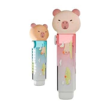 Imagem de Borracha Retrátil Escolar CiS Capivara Colorido Macia Fofa Apagador Lápis Texto Correção Animal