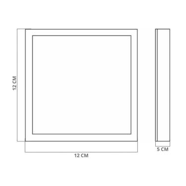 Imagem de Painel De Led Frameless Quadrado Sobrepor 18w Bivolt Bravalumi 6500k Luz Fria