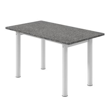 Imagem de Mesa para Sala de Jantar Tampo Granito 140x75cm Ocre/Branco