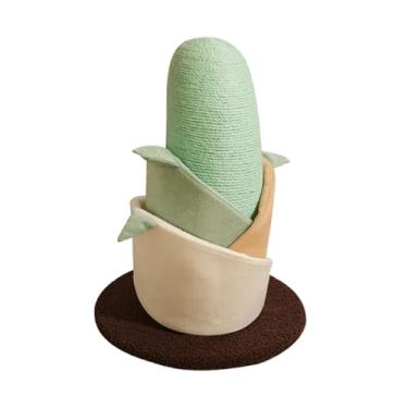 Imagem de MotiveTech Arranhador vertical para gatos em formato de bambu, ideal para ambientes internos. Perfeito para gatos brincarem e descansarem.