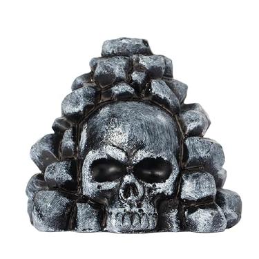 Imagem de Apito da Morte Asteca – Artefato Mesoamericano Autêntico Artesanado, Apito Asteca Alto de 126 dB para Halloween, Dia dos Mortos e Efeitos Sonoros de Brincadeira (Preto)