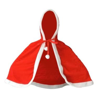 Imagem de Vaveren Capa de Natal Infantil - Fantasia de Papai Noel para Halloween, Carnaval e Brincadeiras de Faz de Conta.