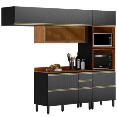 Imagem de Cozinha Modulada 4 Pecas 270 cm Vidro DP2704 Demartez