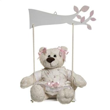 Imagem de Balança Com Ursa Menina Quarto Bebê Infantil Menina - Potinho de mel