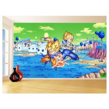 Imagem de Papel De Parede Dragon Ball Goku Vegeta Anime 3,5M Dbz414 - Você Decor