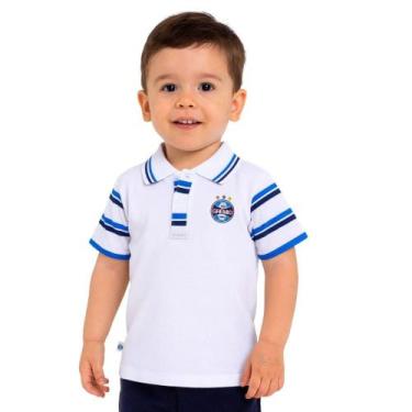 Imagem de Camisa Polo Infantil Grêmio Revedor, Tam 8, Branco