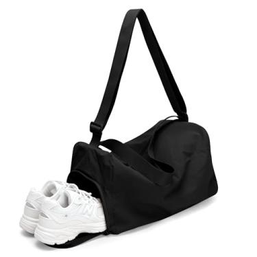 Imagem de Bolsa de ginástica pequena para mulheres, bolsa esportiva com compartimento para sapatos, bolsa de viagem à prova d'água, bolsa de transporte noturna, bolsa de fim de semana para treino, natação, ioga