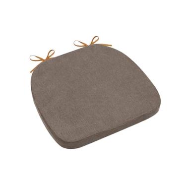 Imagem de Almofadas de assento para cadeira de cozinha 43 x 40 cm, almofadas de cadeira em forma de U com laços almofadas de cadeira de sala de jantar, almofada de assento antiderrapante de substituição com