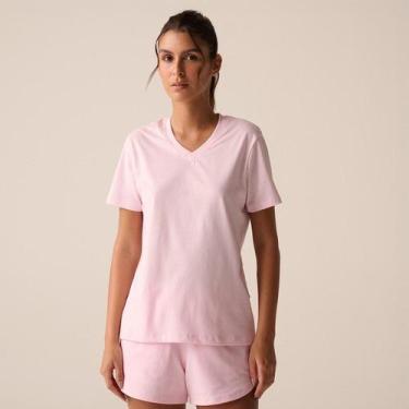 Imagem de Camiseta Fila Basic Feminina, Rosa bebê, P