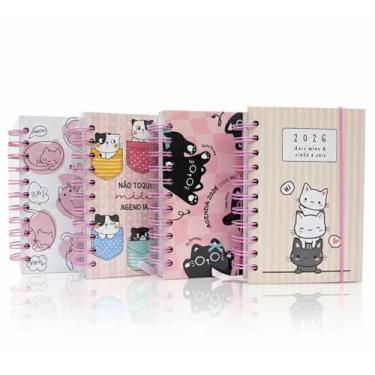 Imagem de Agenda Diária 2026 – Planejamento e Organização | 15x10 cm | 168 Folhas | Gatinhos