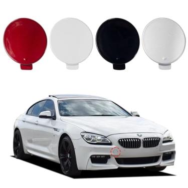 Imagem de CZShiYue Tampa do gancho de reboque do para-choque dianteiro do carro, encaixe para BMW Série 6 M-Sport 640d 650i 2012 2013 2014 2015 2016 2017 2018 51118052710(preto)