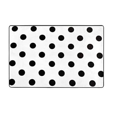 Imagem de Zeraoke Tapetes de bolinhas para sala de estar, 1,2 x 1,5 m, tapete macio e moderno, tapetes antiderrapantes e felpudos para decoração de casa, tapete lavável para quarto, jantar, dormitório, quarto