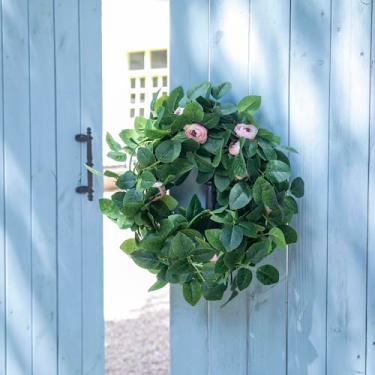Imagem de 1 guirlanda de Natal de 1,8 m, guirlanda decorativa para porta, parede, janela, festa, decoração de escritório, flor rosa