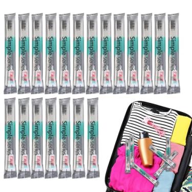 Imagem de Conjunto de escovas de dentes – ferramenta de escovação com pasta de dente, escovas de dentes manuais, para viagem, higiene de hóspedes, banheiro, hotel, acampamento