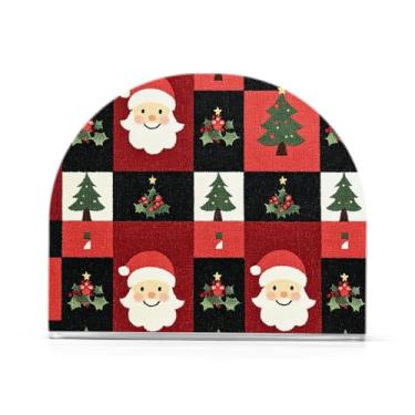 Imagem de xigua Lindo porta-guardanapos de Papai Noel e árvore de Natal para mesas - Porta-guardanapos para cozinha, porta-guardanapos de mesa, porta-guardanapos de coquetel, porta-guardanapos de papel241
