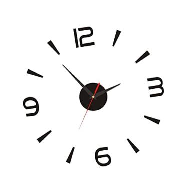 Imagem de HEEPDD Relógio de Parede Diy, Relógio Pequeno 3d Elegante para Decoração de Sala de Estar e Quarto, de Parede Diy, Design Acrílico Sem Moldura, Decoração de Casa