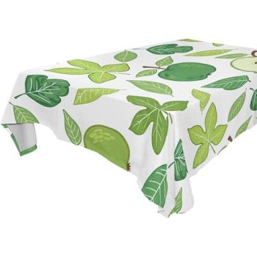 Imagem de Burbuja Toalha de mesa de frutas verdes, toalha de mesa quadrada anti-rugas grossa para decoração de jantar, cozinha, festa, 137 x 137 cm