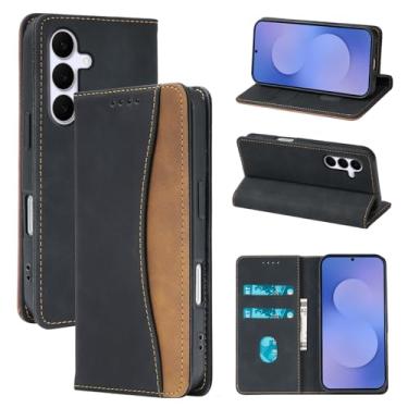 Imagem de FLYING FLIER Capa carteira flip para Samsung Galaxy S25 FE, [compartimentos para cartão] [à prova de choque] [fecho magnético] capas protetoras para celular para Samsung Galaxy S25 (preto)