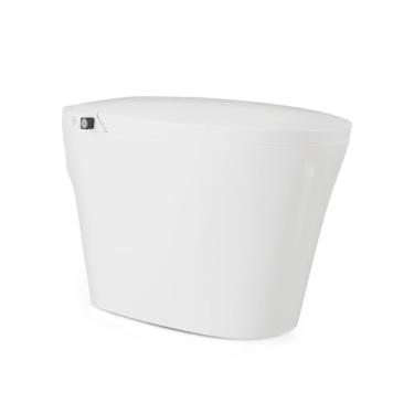 Imagem de Swiss Madison Vaso sanitário Hugo H Power Flush sem tanque 18 cm Saída traseira 1 vaso sanitário GPF não elétrico com tanque integrado e bidê manual em branco brilhante