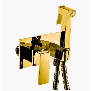 Imagem de Ducha Higiênica Monocomando Completa com Registro Square - Dourado