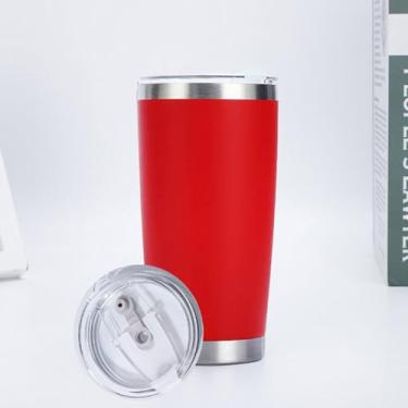 Imagem de CWPJUNDGP Caneca de carro de aço inoxidável de 590 ml, caneca de carro de camada dupla, isolamento térmico, isolamento térmico, copo mestre de gelo, grande capacidade