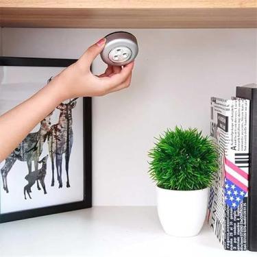 Imagem de Kit 12 Luminárias LED Toque Adesiva Pilha Portátil