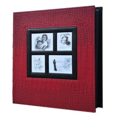 Imagem de Álbum De Fotografias Gigante Luxo Para 600 Fotos 10x15cm, Álbum De Fotos De Grande Capacidade (Vinho)