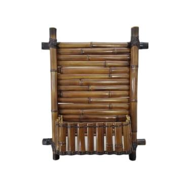 Imagem de Suporte Parede p/Plantas em Bambu Floreira Jardineira Junco