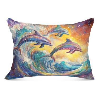 Imagem de Capa de travesseiro de flanela grande com zíper padrão longo padrão Queen King capa de travesseiro grande sonolento, tamanho do corpo, 53 cm x 137 cm