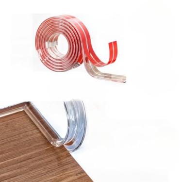 Imagem de Fita Adesiva Protetor de Quina Borda Silicone Berço Móveis Mesas cantos(4 - Metros)