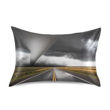 Imagem de Fronhas para cabelo arte clima preto impressão cetim resfriamento padrão queen king fronhas estampa floral travesseiro cama cuidados com o cabelo tamanho queen 76.2 cm x 50.8 cm