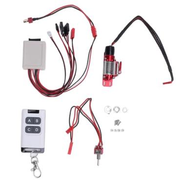 Imagem de Alomejor Guincho de Metal RC, Guincho de Liga de Alumínio Em Escala de 1/10 Com Controle Remoto, Compatível Com Plugue JST/T para Caminhões de Rastreamento RC Cars