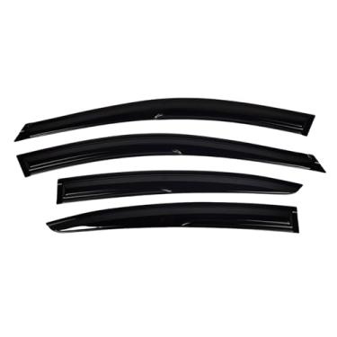 Imagem de AceRide Viseiras de janela compatíveis com Chevrolet Cruze Sedan 2009-2015, protetores de chuva, defletor de janela, fita adesiva, estilo Mugen, 4 peças