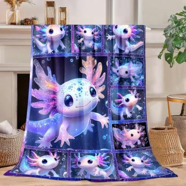 Imagem de Cobertor de salamandra, cobertor de salamandra, super macio, de flanela de pelúcia, presentes para meninos, meninas, homens, mulheres, amantes, adultos, coisas para decoração de quarto de sofá-cama