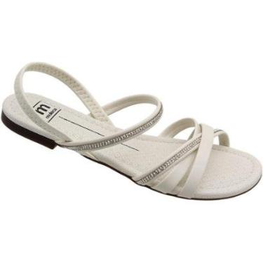 Imagem de Sandália Rasteira Moleca Napa Turim Elástico Brilho Feminino-Feminino